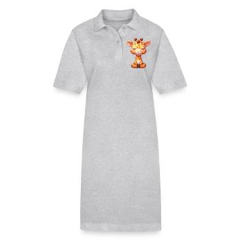 Süße Giraffe Yoga Meditation Entspannung Chill - Stanley/Stella Frauen Bio-Polokleid PAIGER - Schwarz - Vorne