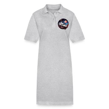 Spaceship space cruiser on alien planets - Stanley/Stella PAIGER Organic Women’s Polo Dress - black - Front