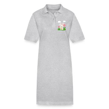 Cute Rabbit with Carrot Bunny Bunny Easter Bunny - Stanley/Stella PAIGER Organic Women’s Polo Dress - black - Front