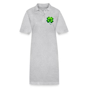 Trèfle à quatre feuilles - Robe polo bio PAIGER Stanley/Stella Femme - noir - Devant