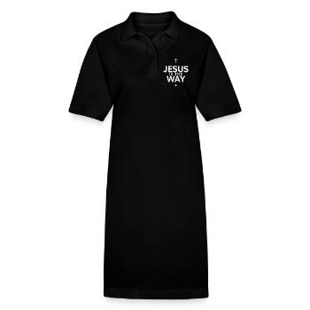 Jésus est la voie - Robe polo bio PAIGER Stanley/Stella Femme - noir - Devant