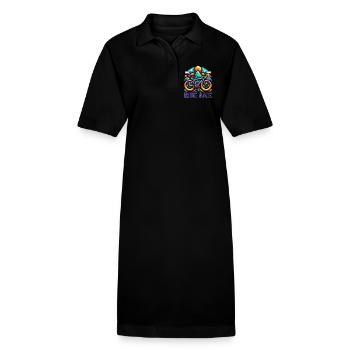Cycling - Ride Bike design - Stanley/Stella PAIGER Organic Women’s Polo Dress - black - Front