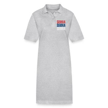 Fierté serbe, drapeau de la Serbie - Robe polo bio PAIGER Stanley/Stella Femme - noir - Devant