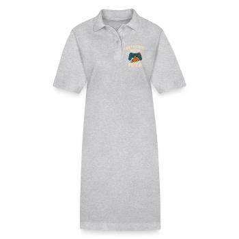 Je fais juste une pause pour pizza - motif gamer - Robe polo bio PAIGER Stanley/Stella Femme - noir - Devant