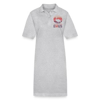 Emu Saying Australia Emus Funny Emu Gift - Stanley/Stella PAIGER Organic Women’s Polo Dress - black - Front