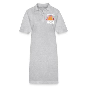 Cornhole Spruch Mama Lustiges Cornhole Geschenk - Stanley/Stella Frauen Bio-Polokleid PAIGER - Schwarz - Vorne