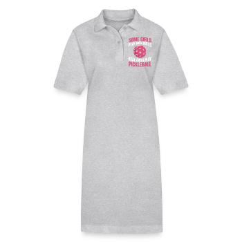Pickleball Saying Girl Joke Pickleball Gift - Stanley/Stella PAIGER Organic Women’s Polo Dress - black - Front