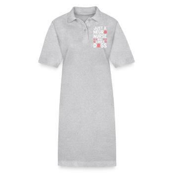 Neuro Nurse Dog Caregiver Neurology Gift - Stanley/Stella PAIGER Organic Women’s Polo Dress - black - Front