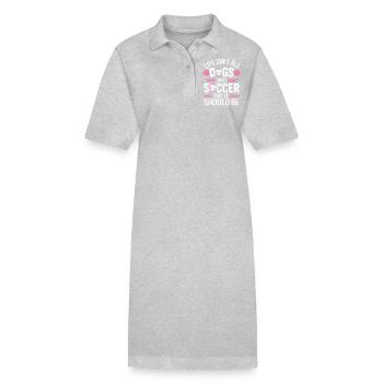 Soccer Saying Dogs Funny Soccer Player Gift - Stanley/Stella PAIGER Organic Women’s Polo Dress - black - Front