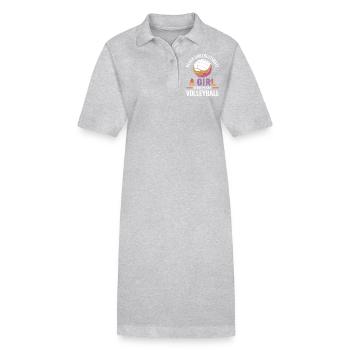 Volleyball Spruch Lustiges Volleyball Geschenk - Stanley/Stella Frauen Bio-Polokleid PAIGER - Schwarz - Vorne