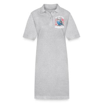 Budgie Saying Funny Budgie Gift - Stanley/Stella PAIGER Organic Women’s Polo Dress - black - Front