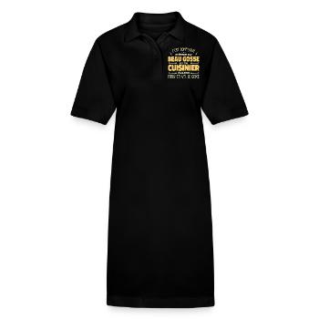 Schöner Mann Koch - Stanley/Stella Frauen Bio-Polokleid PAIGER - Schwarz - Vorne