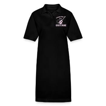 Je Peux Pas J ai Guitare - Robe polo bio PAIGER Stanley/Stella Femme - noir - Devant