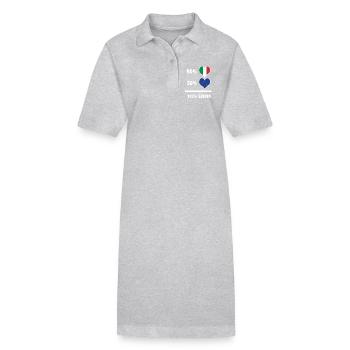 Europe et Italie 100% drapeaux fantastiques - Robe polo bio PAIGER Stanley/Stella Femme - noir - Devant