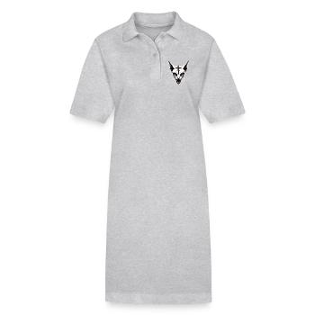 Sphynx Katze Gothic Kreuz Finsterer Okkultismus Satanisch - Stanley/Stella Frauen Bio-Polokleid PAIGER - Schwarz - Vorne