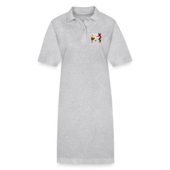 Line Dance - Stanley/Stella PAIGER Organic Women’s Polo Dress - black - Front