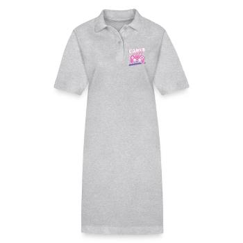 Manette rétro Gamer Girl rose - Robe polo bio PAIGER Stanley/Stella Femme - noir - Devant