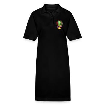 Ananas Mandala - Stanley/Stella Frauen Bio-Polokleid PAIGER - Schwarz - Vorne