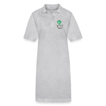 Motif Dino d’œuf de dinosaure - Robe polo bio PAIGER Stanley/Stella Femme - noir - Devant