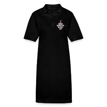 Easily distracted by Nail Art Nail Tech - Stanley/Stella PAIGER Organic Women’s Polo Dress - black - Front