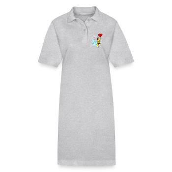 Bee Bride Balloon Wedding - Stanley/Stella PAIGER Organic Women’s Polo Dress - black - Front
