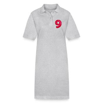 NEUN - 9 - Ziffer rot - Stanley/Stella Frauen Bio-Polokleid PAIGER - Schwarz - Vorne