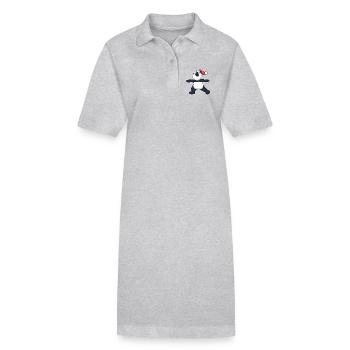 Panda Weihnachten Yoga - Stanley/Stella Frauen Bio-Polokleid PAIGER - Schwarz - Vorne