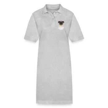 Chef Spruch Anführer Hund Mops Motiv - Stanley/Stella Frauen Bio-Polokleid PAIGER - Schwarz - Vorne