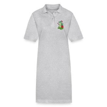 Forfait Noël Crocodile - Robe polo bio PAIGER Stanley/Stella Femme - noir - Devant