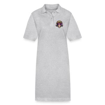 Cool DJ Monkey Headphones Colorful Retro Style - Stanley/Stella PAIGER Organic Women’s Polo Dress - black - Front