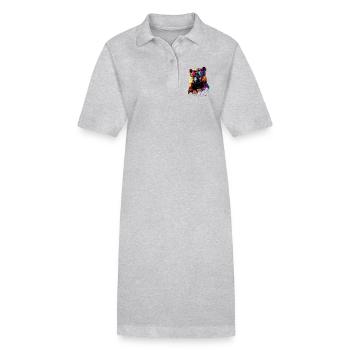 Biber Motiv Biberflüsterer Nagetiere Süßer Biber - Stanley/Stella Frauen Bio-Polokleid PAIGER - Schwarz - Vorne