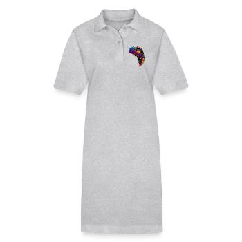 Lézard varan, reptile, dragon de Komodo, varan bagué, lézard - Robe polo bio PAIGER Stanley/Stella Femme - noir - Devant