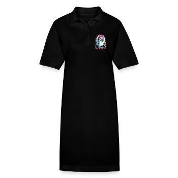Walrus Punk Rocker Halloween - Stanley/Stella PAIGER Organic Women’s Polo Dress - black - Front