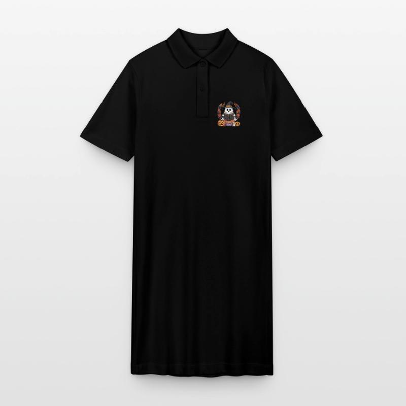 Witch Pumpkin Ghost Reader Design Stanley/Stella PAIGER Organic Women’s Polo Dress