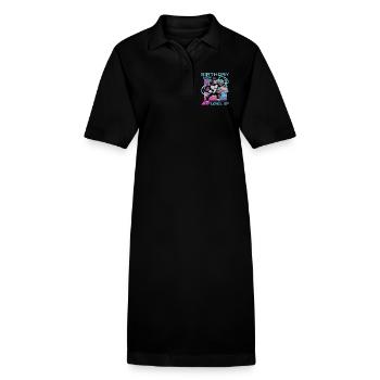 Birthday Gamer VR - Stanley/Stella Frauen Bio-Polokleid PAIGER - Schwarz - Vorne