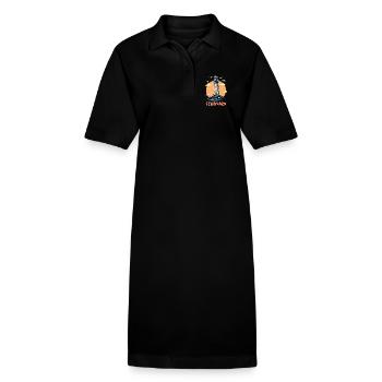 Baltic Sea Holiday FEHMARN Lighthouse Fun - Stanley/Stella PAIGER Organic Women’s Polo Dress - black - Front