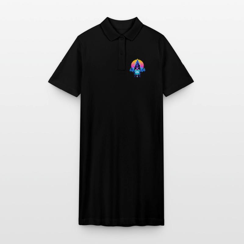 Cyberpunk Code Gnome - Synthwave Noël Nerd Robe polo bio PAIGER Stanley/Stella Femme