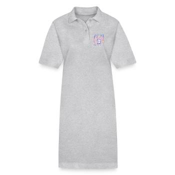 Un lapin en balançoire sous la pluie de cœur - Robe polo bio PAIGER Stanley/Stella Femme - noir - Devant