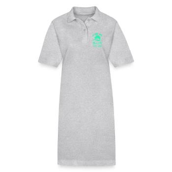 Les bisons vintage ne caressent pas les vaches duveteuses Bizons drôles - Robe polo bio PAIGER Stanley/Stella Femme - noir - Devant