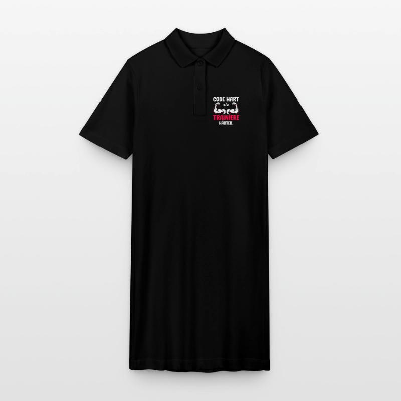 Coder CODE HART TRAINIERE HÄRTER Lustiges Stanley/Stella Frauen Bio-Polokleid PAIGER