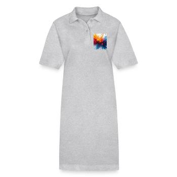 Abstract Color Explosion - Stanley/Stella PAIGER Organic Women’s Polo Dress - black - Front