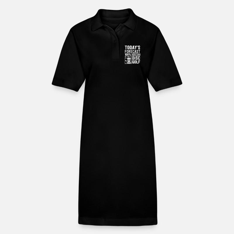 Disc Golf Geschenke Discgolf - Stanley/Stella Frauen Bio-Polokleid PAIGER - Schwarz