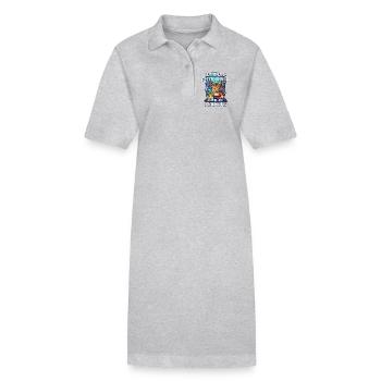Gamer humour jeux vidéo console gaming chat énervé - Robe polo bio PAIGER Stanley/Stella Femme - noir - Devant