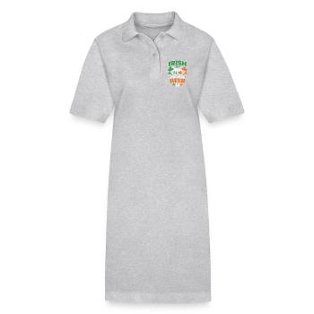 Irish You Were Beer | St Patrick's Day pun - Stanley/Stella PAIGER Organic Women’s Polo Dress - black - Front