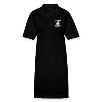 Wer nicht mit mir auskommt Pinguin Spruch - Stanley/Stella Frauen Bio-Polokleid PAIGER - Schwarz - Vorne