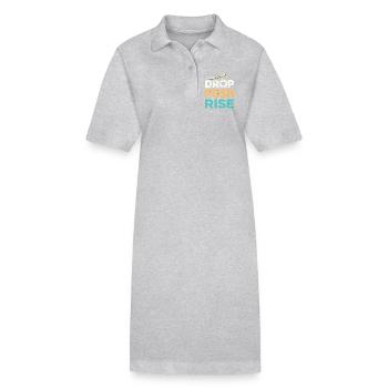 Drop Push Rise Skateboard Rétro - Robe polo bio PAIGER Stanley/Stella Femme - noir - Devant
