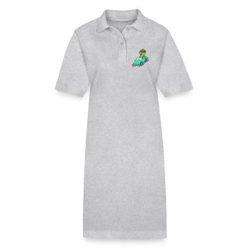 Chenille Car - Robe polo bio PAIGER Stanley/Stella Femme - noir - Devant