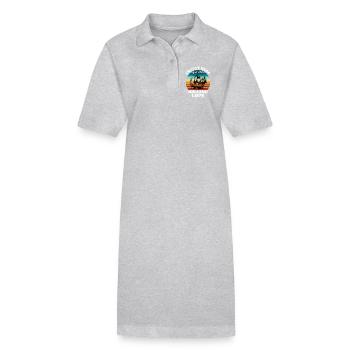 Funny Dwarf Ram Rabbit Sayings - Stanley/Stella PAIGER Organic Women’s Polo Dress - black - Front