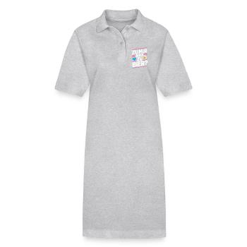 Bier Zu Mir Oder Zu Bier Flirt Single Party Malle - Stanley/Stella Frauen Bio-Polokleid PAIGER - Schwarz - Vorne