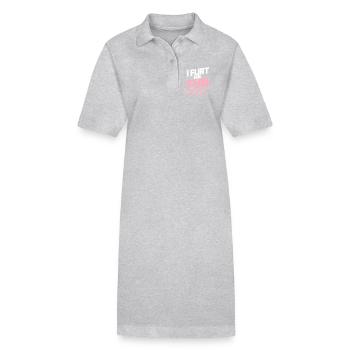 I Flirt For Fun Dating Flirt Anmachspruch Single - Stanley/Stella Frauen Bio-Polokleid PAIGER - Schwarz - Vorne